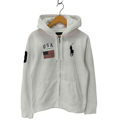 ポロラルフローレン POLO RALPH LAUREN ビックポニー 星条旗刺繍 ジップパーカー メンズ JPN:M