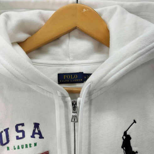 ポロラルフローレン POLO RALPH LAUREN ビックポニー 星条旗刺繍 ジップパーカー メンズ JPN:M