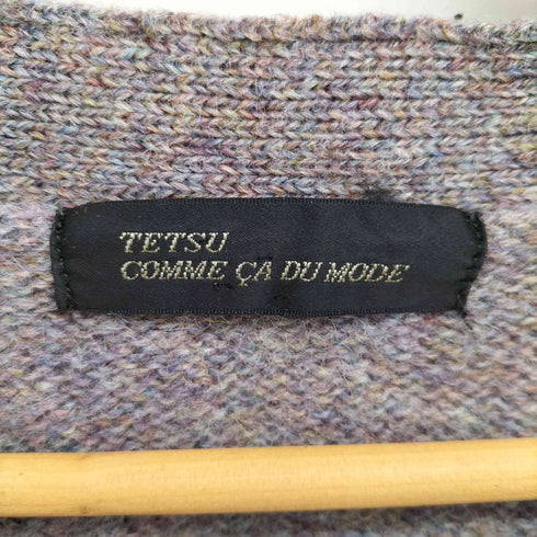 コムサデモード COMME CA DU MODE 80-90S TETSU ウール メランジ ニット 胡桃ボタン カーディガン メンズ
