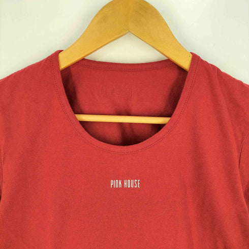 ピンクハウス PINK HOUSE ロゴ UネックTシャツ レディース JPN:M