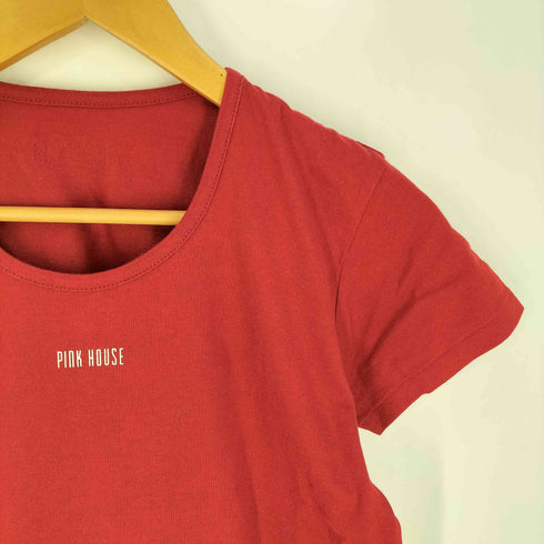 ピンクハウス PINK HOUSE ロゴ UネックTシャツ レディース JPN:M