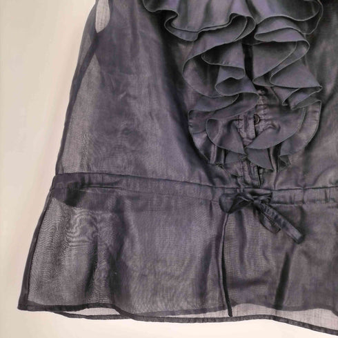 アナイ ANAYI フリル ノースリーブ シアーブラウス レディース JPN:38