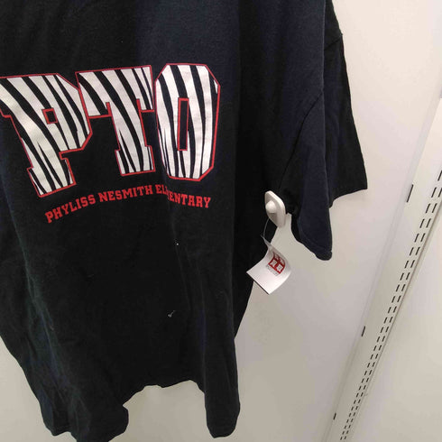 GILDAN ボディ PTO ゼブラ柄 ロゴ プリント Tシャツ メンズ import:XL