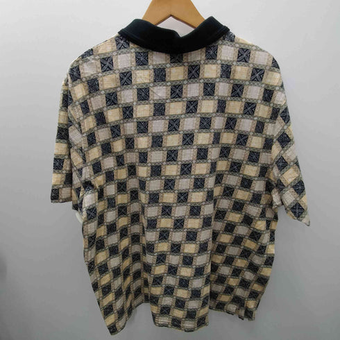 ナチュラルイシュー NATURAL ISSUE 総柄 コットン ポロ シャツ メンズ import:XL