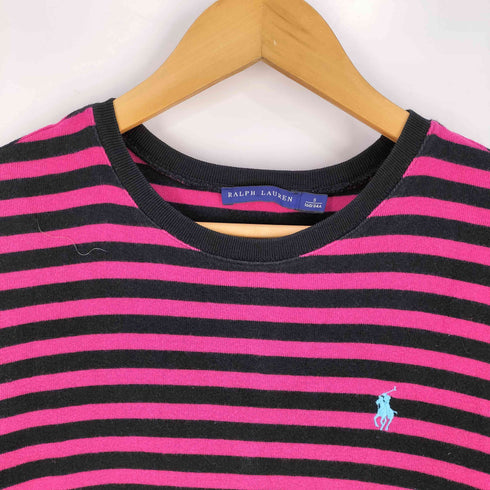 ラルフローレン RALPH LAUREN ポ二ー刺繍 ボーダー クルーネックTシャツ レディース import:S