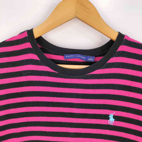 ラルフローレン RALPH LAUREN ポ二ー刺繍 ボーダー クルーネックTシャツ レディース import:S