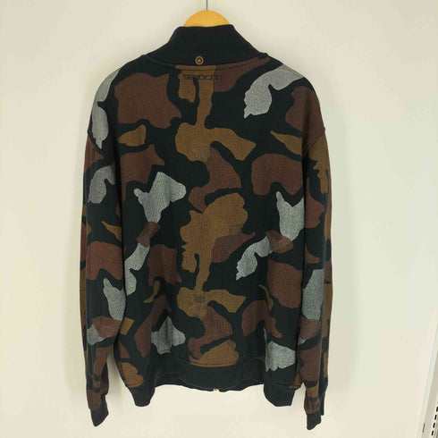 ショーンジョン Sean john ロゴ刺繍 カモ柄 2WAY ジップアップ スウェット ブルゾン ジャケット メンズ import:XL