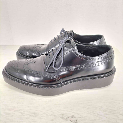 プラダ PRADA メダリオン ウイングチップ カーフダービーシューズ メンズ 6 1/2