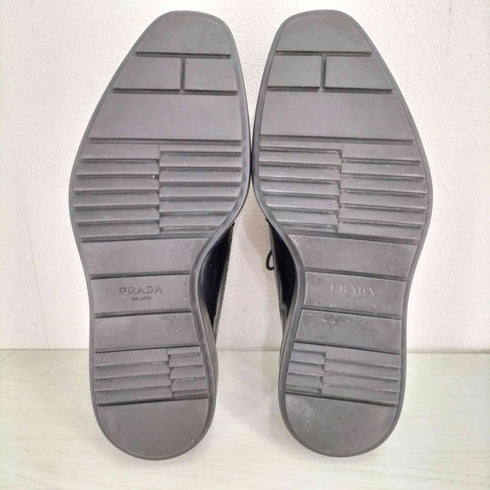 プラダ PRADA メダリオン ウイングチップ カーフダービーシューズ メンズ 6 1/2