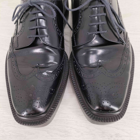 プラダ PRADA メダリオン ウイングチップ カーフダービーシューズ メンズ 6 1/2