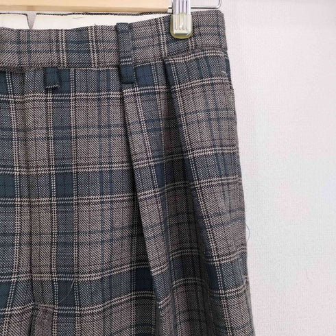 マッキントッシュフィロソフィー MACKINTOSH PHILOSOPHY ウール チェック 2タックスラックスパンツ メンズ 5