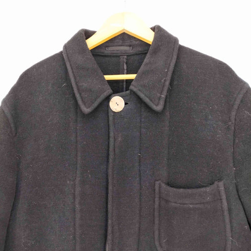 コムデギャルソンオム COMME des GARCONS HOMME 90s 96AW 田中オム 比翼ウールコットン ロングコート メンズ JPN:S