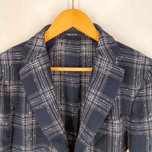 ROYAL ROW イタリア製 シアー チェック テーラードジャケット メンズ