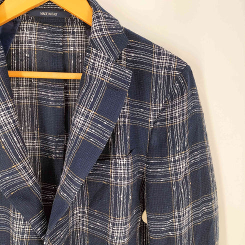 ROYAL ROW イタリア製 シアー チェック テーラードジャケット メンズ