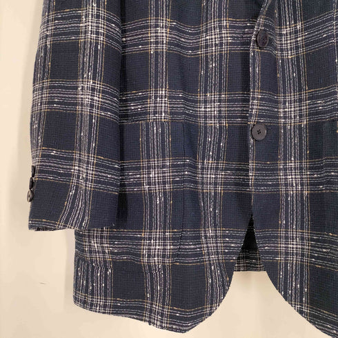 ROYAL ROW イタリア製 シアー チェック テーラードジャケット メンズ