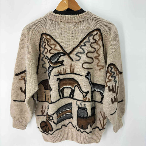 INCA-TEX 3D デザインアルパカウールニット メンズ