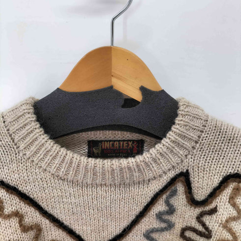 INCA-TEX 3D デザインアルパカウールニット メンズ