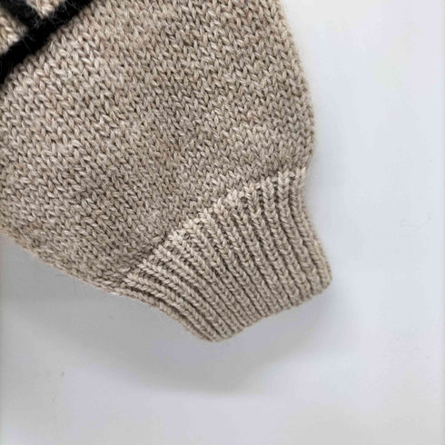 INCA-TEX 3D デザインアルパカウールニット メンズ