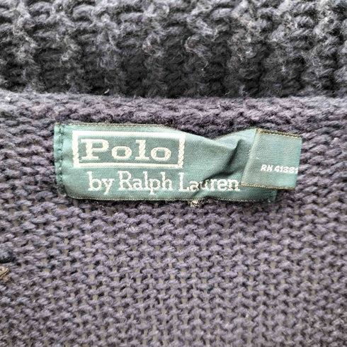 ポロバイラルフローレン Polo by RALPH LAUREN 90S 星条旗 ショールカラー ニット メンズ import:M