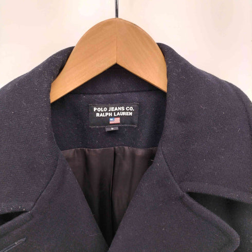 ポロジーンズカンパニーラルフローレン POLO JEANS COMPANY RALPH LAUREN USA製 裏地ロゴ刺繍 ピーコート メンズ import:S