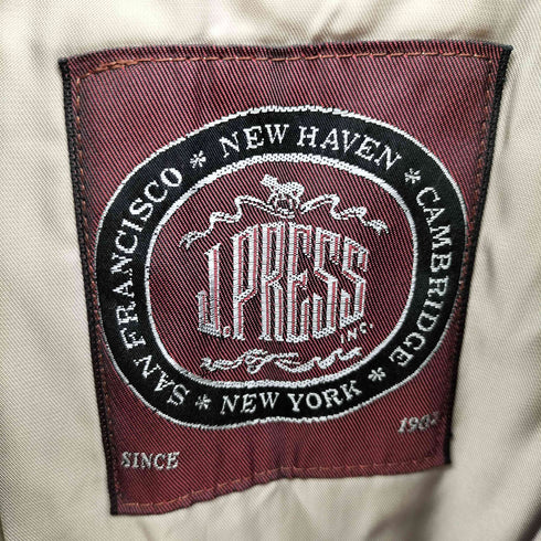 ジェイプレス J.PRESS 裏地チェック ライナー付 比翼 ステンカラーコート メンズ