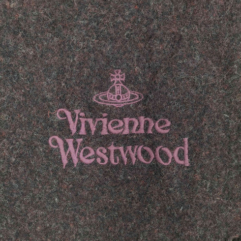 ヴィヴィアンウエストウッド Vivienne Westwood ロゴ刺繍ウールマフラー メンズ