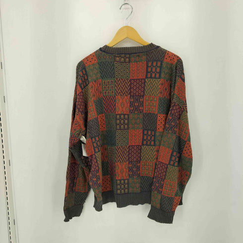 CROSSINGS FINE LINE 90s USA製 マルチカラーコットンニット メンズ JPN:XL