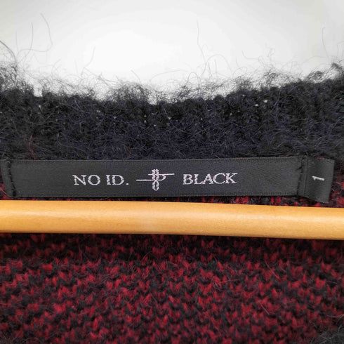 ノーアイディー NO ID. ブロックチェック クルーネックニット メンズ JPN:1