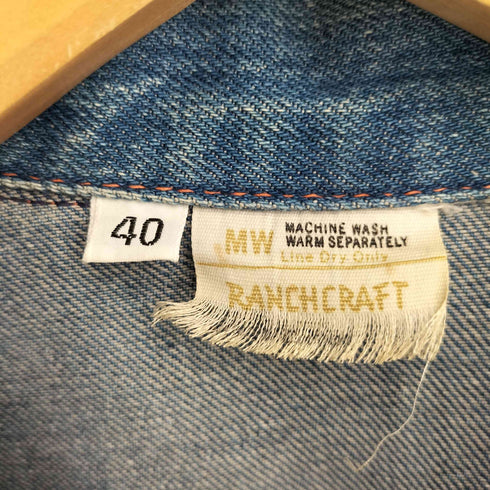 ジェーシーペニー JC Penney Ranchcraft 70S カラーステッチ デニムジャケット メンズ US:40