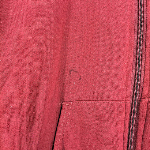 アディダスオリジナルス adidas Originals 80S USA製 フロッキー トレフォイルロゴ ジップパーカー メンズ import:L