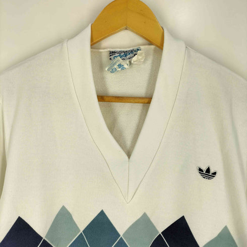 アディダスオリジナルス adidas Originals 80S フランス製 アーガイル Vネック スウェット メンズ 180