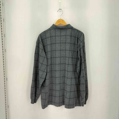 BASIC EQUIPMENT 00s チェック ロングスリーブ ポロシャツ メンズ XL