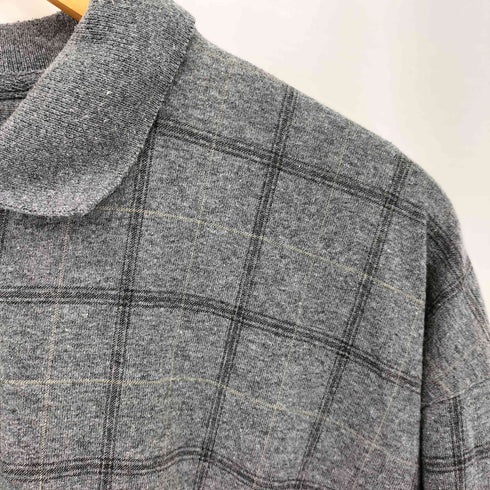 BASIC EQUIPMENT 00s チェック ロングスリーブ ポロシャツ メンズ XL