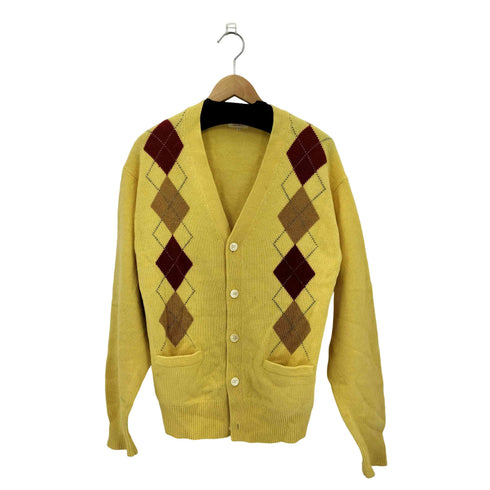 バラクータ BARACUTA アーガイル柄 ウールカシミヤ カーディガン メンズ L