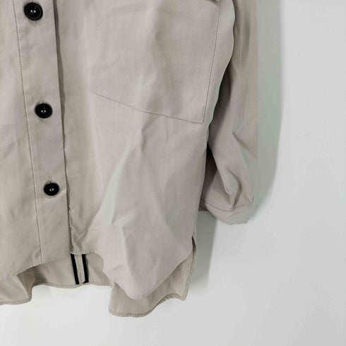 ザラ ZARA ポケット付きフルイド地シャツジャケット レディース import:XS
