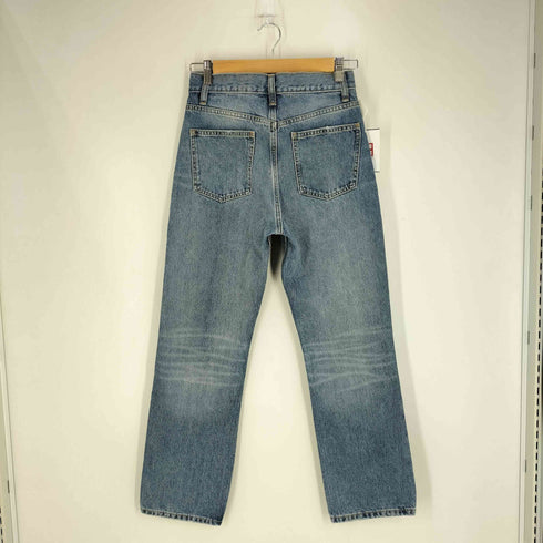 ザラ ZARA エクストラ ロング ミッドライズ TRF ストレートレッグ メタリックジーンズ ハイウエストデニム レディース EUR:34