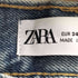 ザラ ZARA エクストラ ロング ミッドライズ TRF ストレートレッグ メタリックジーンズ ハイウエストデニム レディース EUR:34