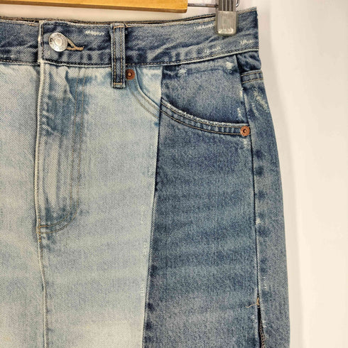 ザラ ZARA デニムパッチワークTRFスカート レディース M