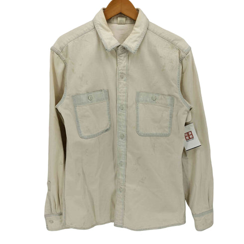 ロンハーマンカルフォルニア Ron Herman California 猫目ボタン リペア加工 デニム レギュラーカラー L/S シャツ ボロ メンズ