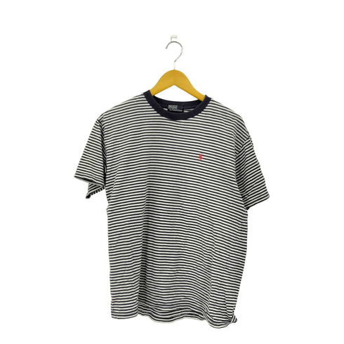 ポロバイラルフローレン Polo by RALPH LAUREN 90-00s ボーダー ポニー刺繍 クルーネック半袖Tシャツ メンズ M
