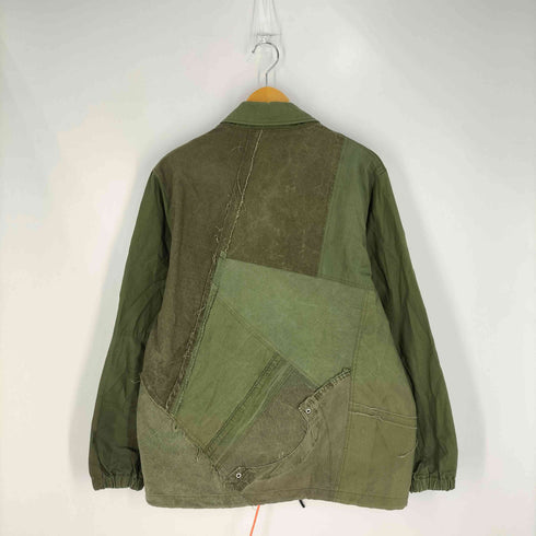 ユーエスアーミー U.S. ARMY 裾ドローコード テント生地 パッチワーク コーチジャケット メンズ