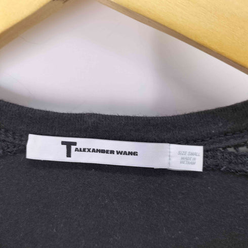 ティーバイアレキサンダーワン T by Alexander Wang ショルダーメッシュカットソー レディース SMALL