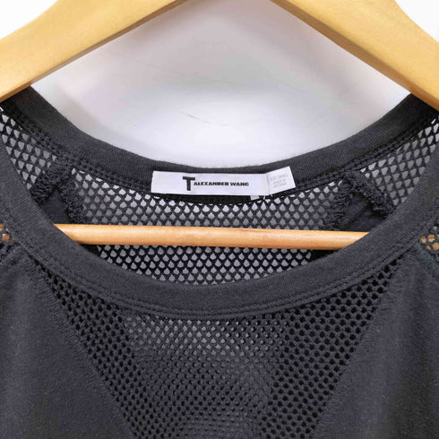 ティーバイアレキサンダーワン T by Alexander Wang 素材切替 メッシュ半袖Tシャツ レディース SMALL
