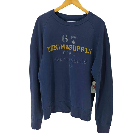 デニムアンドサプライ ラルフローレン DENIM & SUPPLY RALPH LAUREN 67 1967 3Dプリント 裏地フリース クルーネック スウェット メンズ