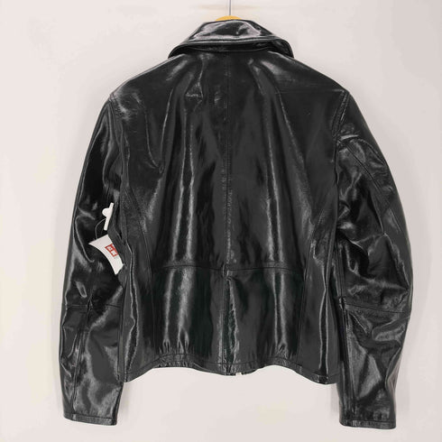 ザラ ZARA SHINY FINISH LEATHER JACKET シャイニー フィニッシュ レザー ジャケット メンズ import:M