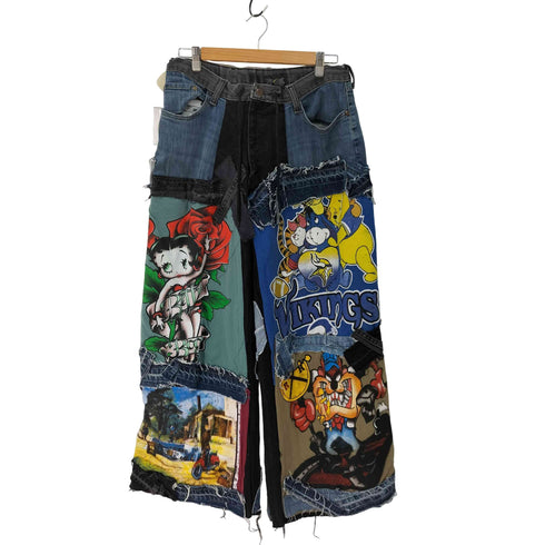 リメイク 再構築 バギーデニムパンツ メンズ