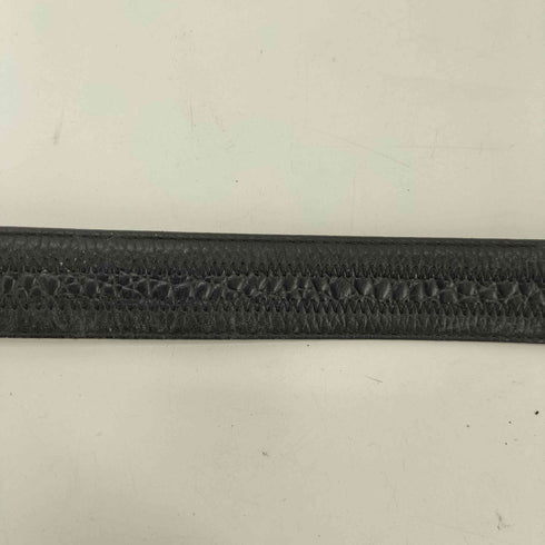 イヴサンローラン Yves Saint Laurent ロゴ 刻印 編み込み レザー ベルト メンズ