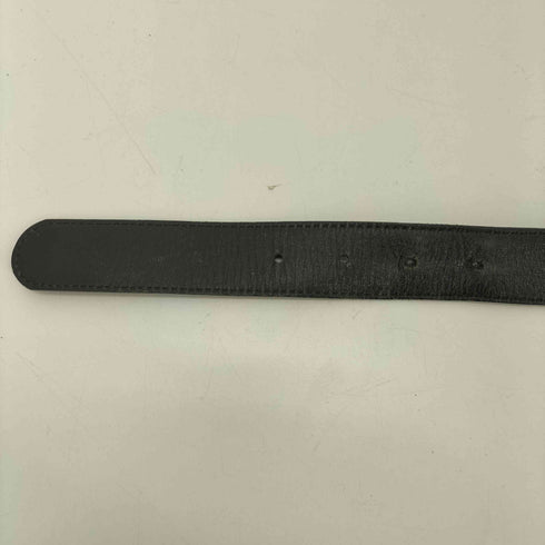 イヴサンローラン Yves Saint Laurent ロゴ 刻印 編み込み レザー ベルト メンズ