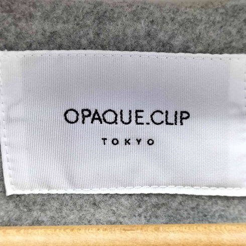 オペークドットクリップ OPAQUE.CLIP ウールライクメルトンノーカラーコート レディース import:M