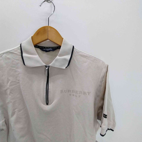 バーバリーゴルフ BURBERRY GOLF ロゴ プリント ハーフジップ ポロ シャツ メンズ import:M